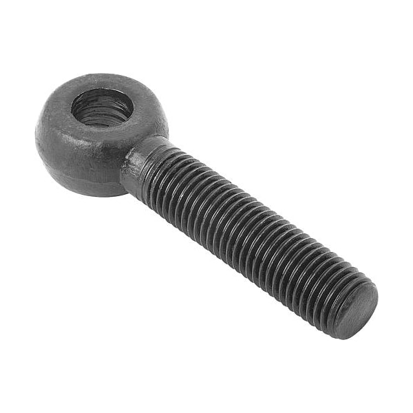 Eye Bolt Without Shoulder, M10, 110 mm Shank, 10 mm ID, Steel, Black oxide